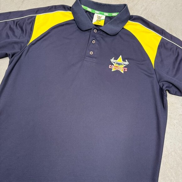 NRL North Queensland Cowboys Polo Shirt Rugby Team Blue XL - Picture 2 of 8